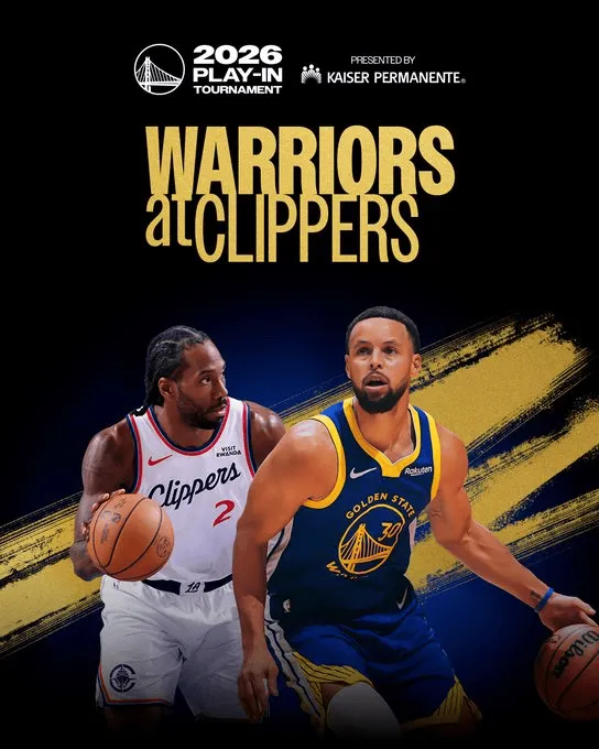 世界杯app下载-流量对决！勇士官方晒库里伦纳德海报预热与快船的附加赛